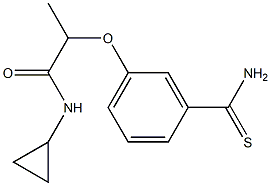 2-(3-carbamothioylphenoxy)-N-cyclopropylpropanamide 结构式