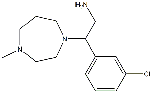 2-(3-chlorophenyl)-2-(4-methyl-1,4-diazepan-1-yl)ethan-1-amine,,结构式