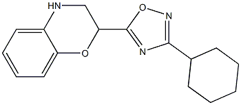 2-(3-cyclohexyl-1,2,4-oxadiazol-5-yl)-3,4-dihydro-2H-1,4-benzoxazine Struktur