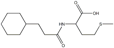 2-(3-cyclohexylpropanamido)-4-(methylsulfanyl)butanoic acid,,结构式