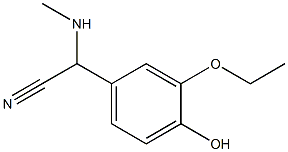 2-(3-ethoxy-4-hydroxyphenyl)-2-(methylamino)acetonitrile