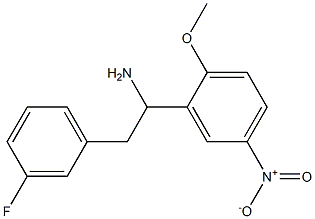 2-(3-fluorophenyl)-1-(2-methoxy-5-nitrophenyl)ethan-1-amine Struktur