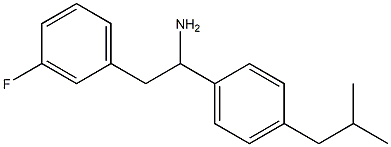 2-(3-fluorophenyl)-1-[4-(2-methylpropyl)phenyl]ethan-1-amine Struktur