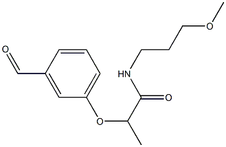 2-(3-formylphenoxy)-N-(3-methoxypropyl)propanamide Structure