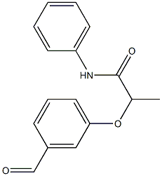 2-(3-formylphenoxy)-N-phenylpropanamide 化学構造式