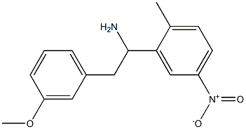 2-(3-methoxyphenyl)-1-(2-methyl-5-nitrophenyl)ethan-1-amine,,结构式