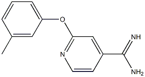 2-(3-methylphenoxy)pyridine-4-carboximidamide Struktur