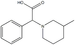 2-(3-methylpiperidin-1-yl)-2-phenylacetic acid Structure