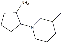 2-(3-methylpiperidin-1-yl)cyclopentanamine,,结构式