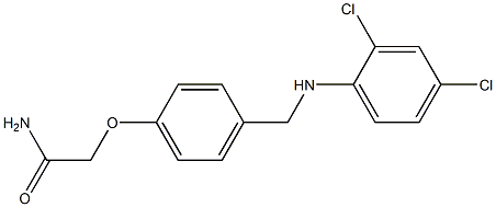 2-(4-{[(2,4-dichlorophenyl)amino]methyl}phenoxy)acetamide 化学構造式