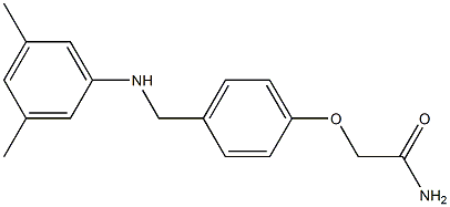 2-(4-{[(3,5-dimethylphenyl)amino]methyl}phenoxy)acetamide,,结构式