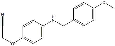 2-(4-{[(4-methoxyphenyl)methyl]amino}phenoxy)acetonitrile Struktur