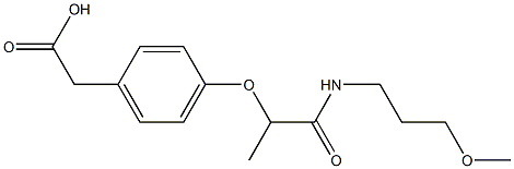 2-(4-{1-[(3-methoxypropyl)carbamoyl]ethoxy}phenyl)acetic acid Structure