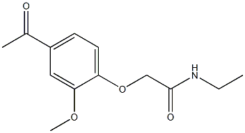 2-(4-acetyl-2-methoxyphenoxy)-N-ethylacetamide 化学構造式