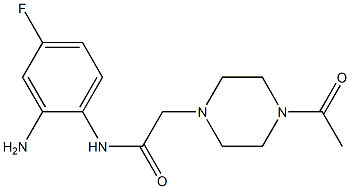 2-(4-acetylpiperazin-1-yl)-N-(2-amino-4-fluorophenyl)acetamide,,结构式