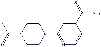 2-(4-acetylpiperazin-1-yl)pyridine-4-carbothioamide 化学構造式