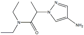 2-(4-amino-1H-pyrazol-1-yl)-N,N-diethylpropanamide 化学構造式