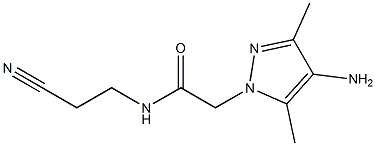 2-(4-amino-3,5-dimethyl-1H-pyrazol-1-yl)-N-(2-cyanoethyl)acetamide Structure