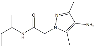 2-(4-amino-3,5-dimethyl-1H-pyrazol-1-yl)-N-(butan-2-yl)acetamide Structure