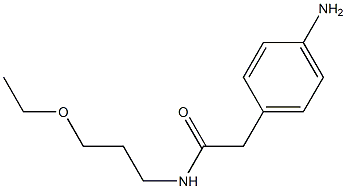 2-(4-aminophenyl)-N-(3-ethoxypropyl)acetamide Structure