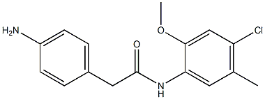 2-(4-aminophenyl)-N-(4-chloro-2-methoxy-5-methylphenyl)acetamide Struktur