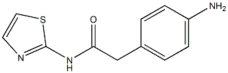 2-(4-aminophenyl)-N-1,3-thiazol-2-ylacetamide 结构式