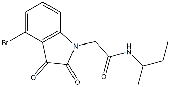 2-(4-bromo-2,3-dioxo-2,3-dihydro-1H-indol-1-yl)-N-(butan-2-yl)acetamide Structure