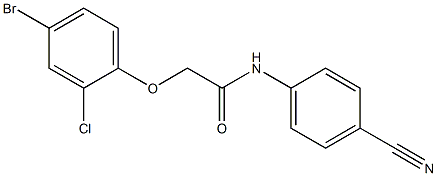 2-(4-bromo-2-chlorophenoxy)-N-(4-cyanophenyl)acetamide Structure