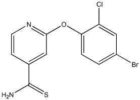 2-(4-bromo-2-chlorophenoxy)pyridine-4-carbothioamide Structure