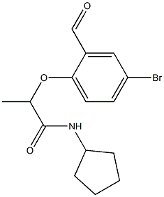 2-(4-bromo-2-formylphenoxy)-N-cyclopentylpropanamide Structure