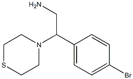 2-(4-bromophenyl)-2-(thiomorpholin-4-yl)ethan-1-amine 化学構造式