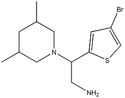 2-(4-bromothiophen-2-yl)-2-(3,5-dimethylpiperidin-1-yl)ethan-1-amine Struktur