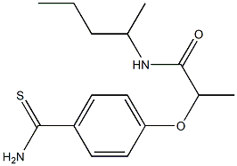 2-(4-carbamothioylphenoxy)-N-(pentan-2-yl)propanamide Struktur