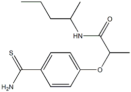 2-(4-carbamothioylphenoxy)-N-(pentan-2-yl)propanamide Structure