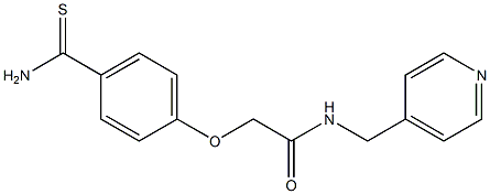 2-(4-carbamothioylphenoxy)-N-(pyridin-4-ylmethyl)acetamide,,结构式