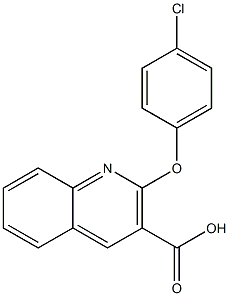 2-(4-chlorophenoxy)quinoline-3-carboxylic acid 结构式