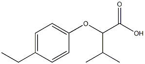 2-(4-ethylphenoxy)-3-methylbutanoic acid 化学構造式