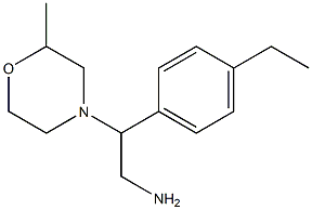 2-(4-ethylphenyl)-2-(2-methylmorpholin-4-yl)ethanamine,,结构式