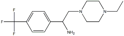 2-(4-ethylpiperazin-1-yl)-1-[4-(trifluoromethyl)phenyl]ethan-1-amine,,结构式