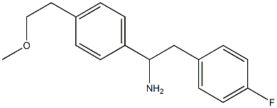 2-(4-fluorophenyl)-1-[4-(2-methoxyethyl)phenyl]ethan-1-amine Struktur