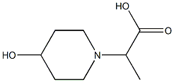 2-(4-hydroxypiperidin-1-yl)propanoic acid Struktur
