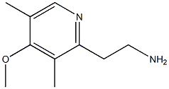 2-(4-methoxy-3,5-dimethylpyridin-2-yl)ethan-1-amine 化学構造式