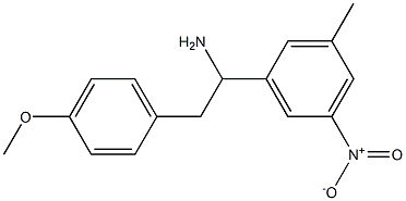 2-(4-methoxyphenyl)-1-(3-methyl-5-nitrophenyl)ethan-1-amine,,结构式