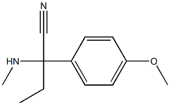 2-(4-methoxyphenyl)-2-(methylamino)butanenitrile,,结构式