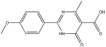 2-(4-methoxyphenyl)-4-methyl-6-oxo-1,6-dihydropyrimidine-5-carboxylic acid Struktur