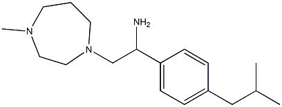 2-(4-methyl-1,4-diazepan-1-yl)-1-[4-(2-methylpropyl)phenyl]ethan-1-amine Structure