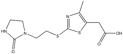 2-(4-methyl-2-{[2-(2-oxoimidazolidin-1-yl)ethyl]sulfanyl}-1,3-thiazol-5-yl)acetic acid