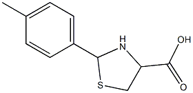 2-(4-methylphenyl)-1,3-thiazolidine-4-carboxylic acid,,结构式