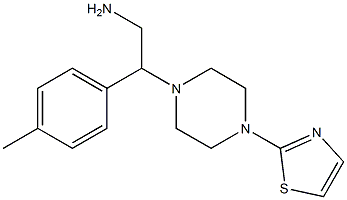 2-(4-methylphenyl)-2-[4-(1,3-thiazol-2-yl)piperazin-1-yl]ethan-1-amine,,结构式