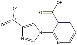 2-(4-nitro-1H-imidazol-1-yl)pyridine-3-carboxylic acid,,结构式